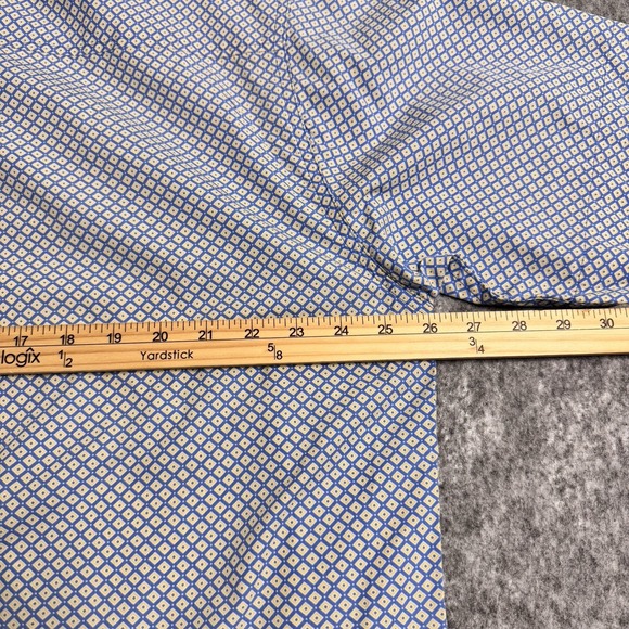 Cinch Western Shirt Mens L Blue Yellow Geo Print Button Down Rodeo Cowboy - Picture 6 of 8